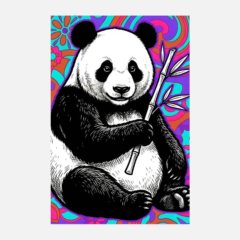 Panda Poster 20x30 cm