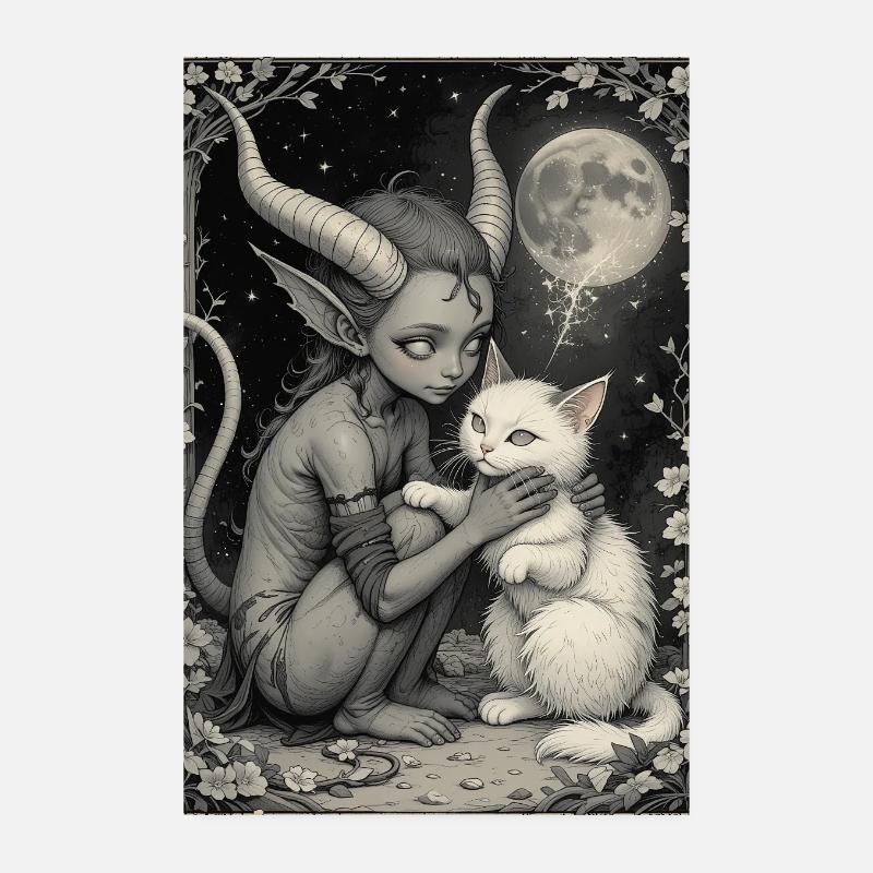 Mondschein-Dämon Poster 20x30 cm