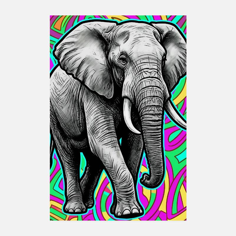 elephant Poster 8" x 12" (20x30 cm)