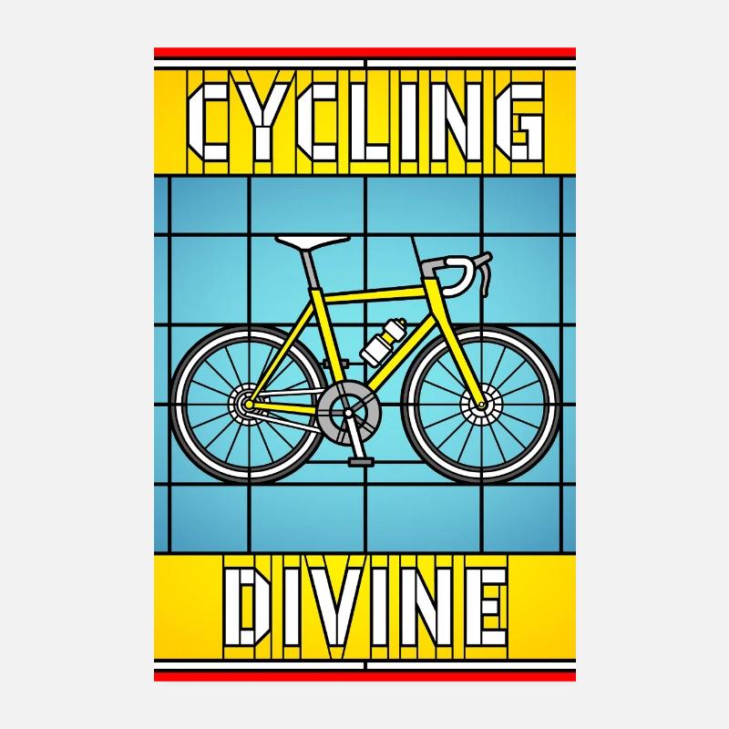Vitrail Divin Cycling Poster 20 x 30 cm