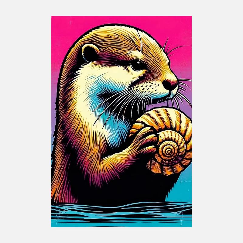 loutre Poster 20 x 30 cm
