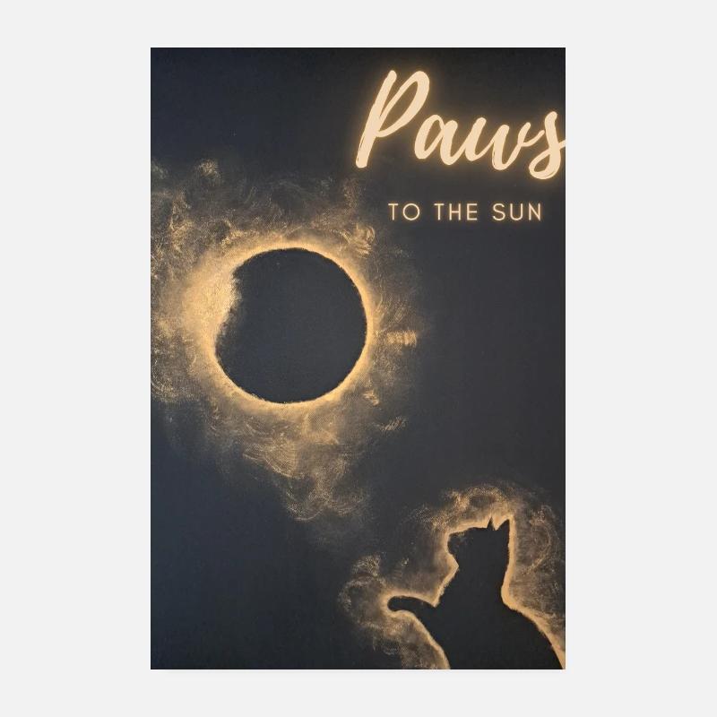 Pattes au soleil Chat céleste Art Poster 20 x 30 cm