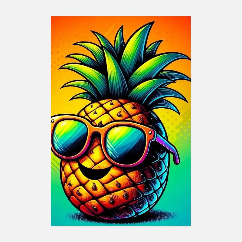 Pineapple Poster 8" x 12" (20x30 cm)