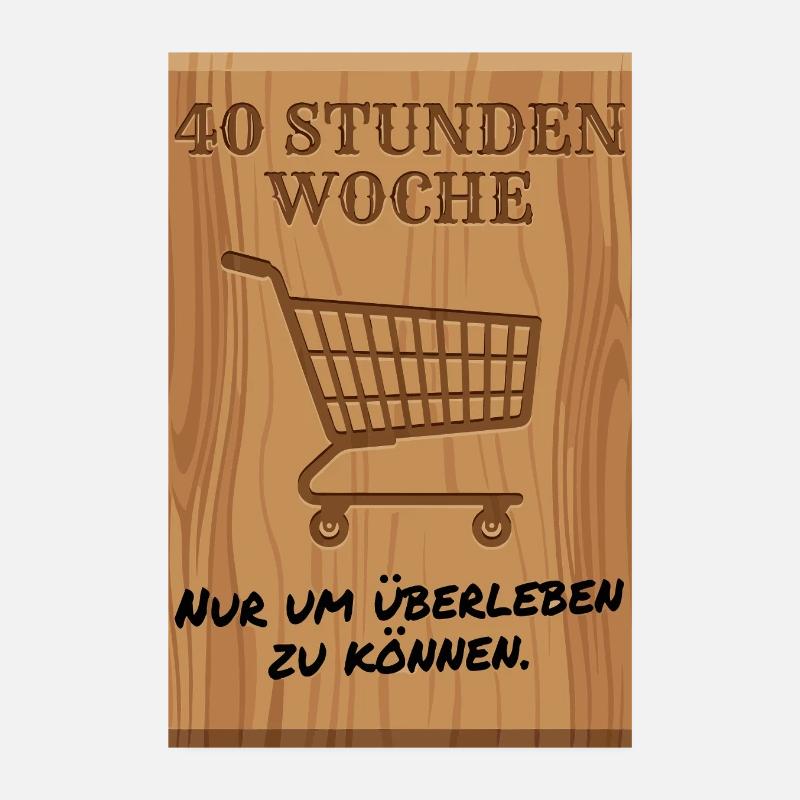 40_Stunden_Woche - Poster 20 x 30 cm - blanc