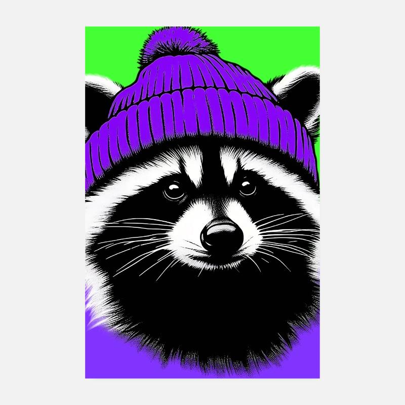 Waschbär Poster 20x30 cm