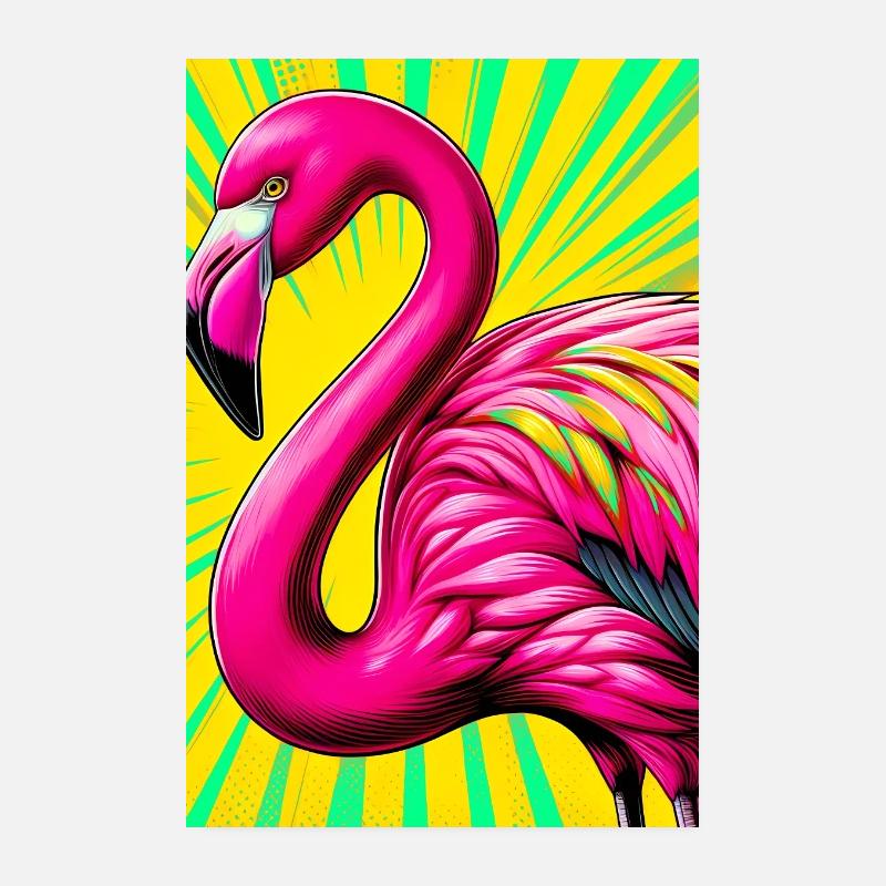 Flamant Poster 20 x 30 cm