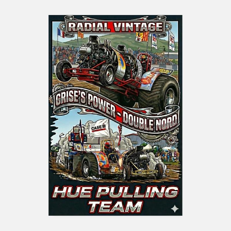 Vintage radial Engine  Poster 20 x 30 cm