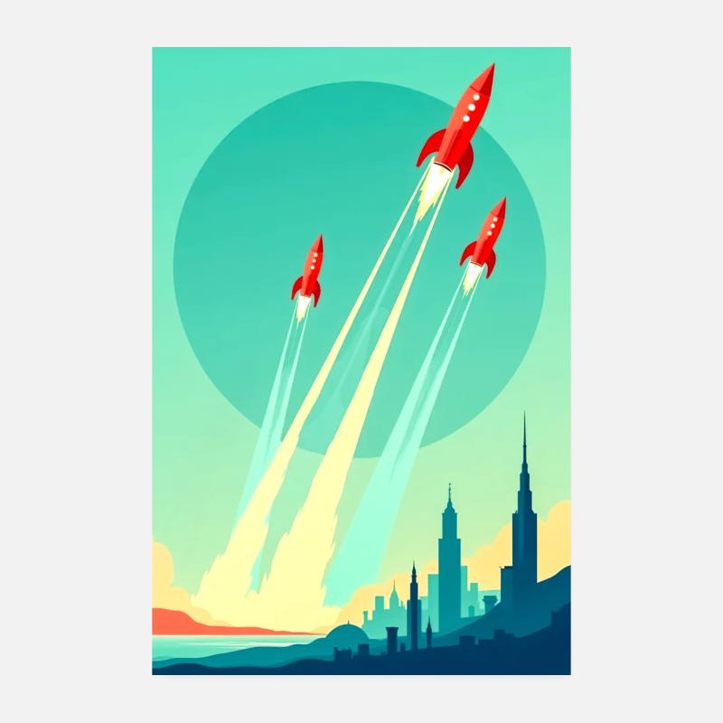 A Fleet Rises into the Open Sky Poster 8" x 12" (20x30 cm)