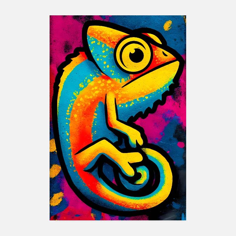caméléon Poster 20 x 30 cm