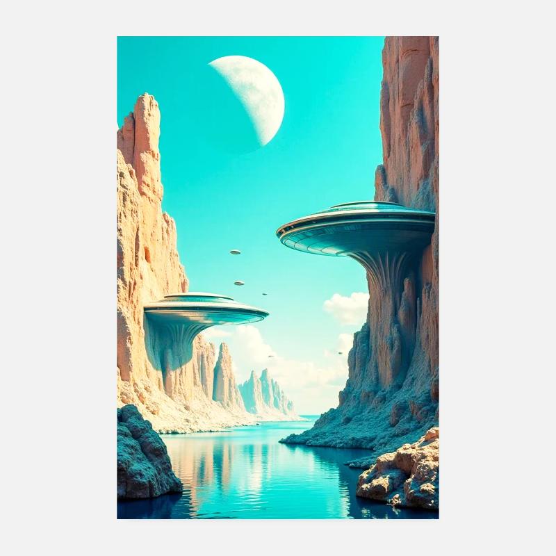 L’humanité trouve enfin sa nouvelle maison dans l’espace Poster 20 x 30 cm