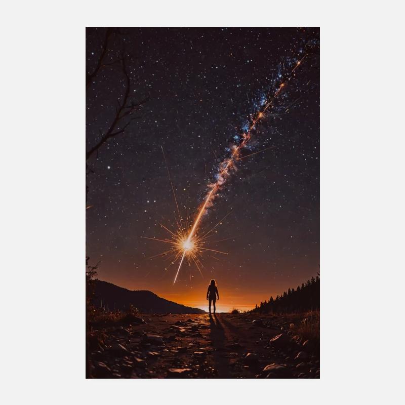 Starpath of Fire Sparks Poster 8" x 12" (20x30 cm)