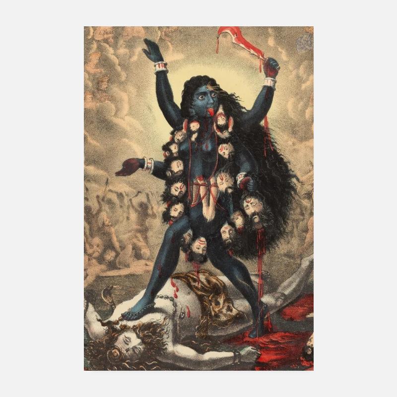 Kali, the wrathful protector Poster 8" x 12" (20x30 cm)