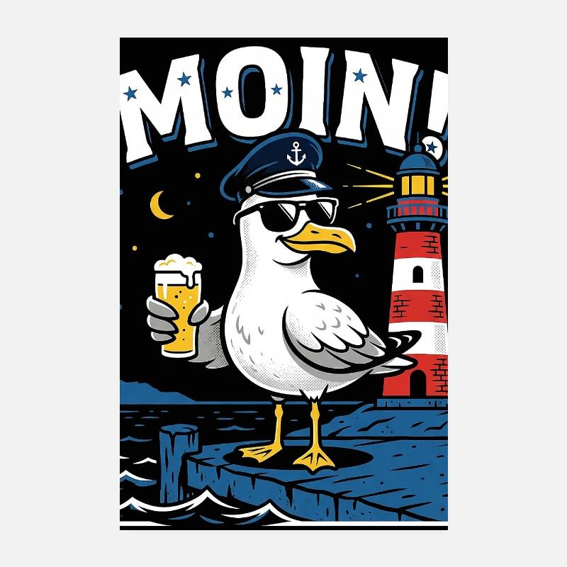 Bière de la Mouette Pub de la côte Poster 20 x 30 cm