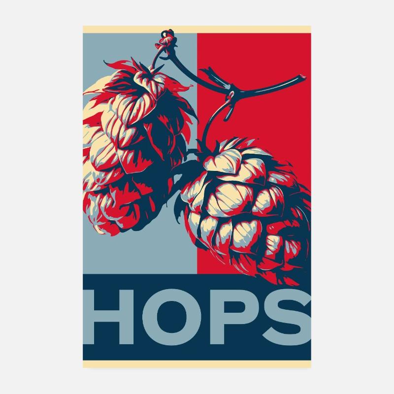 Beer Hops Beer Brewing Craft Beer Obama Hope Hops Poster 8" x 12" (20x30 cm)