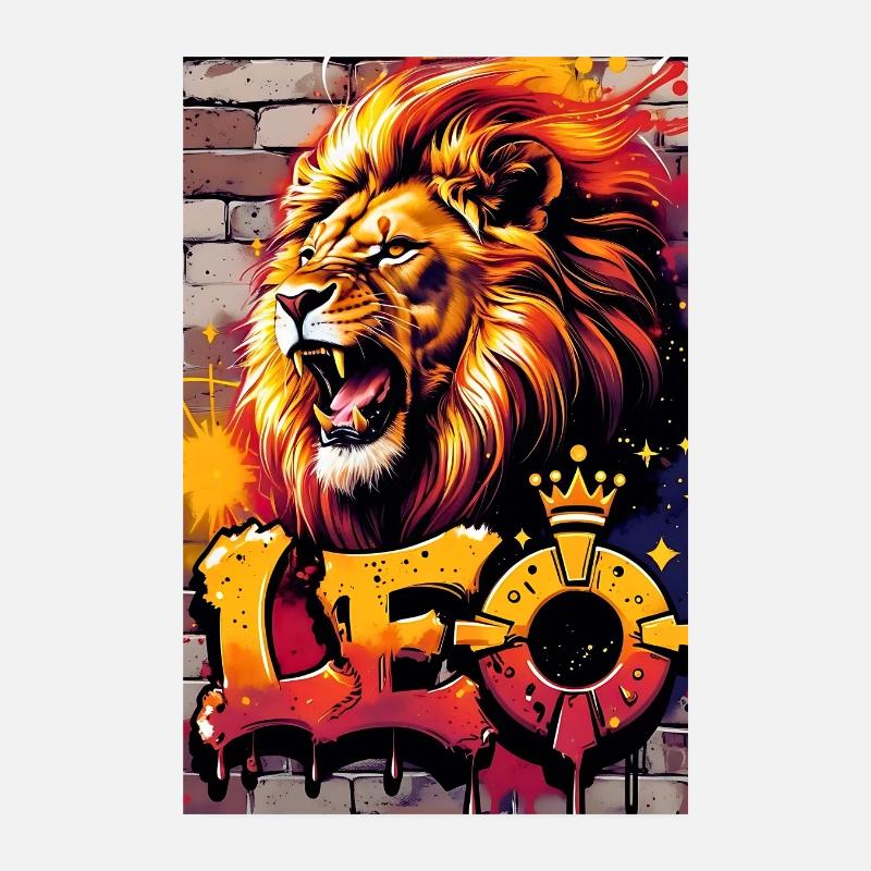 Lion Poster 20 x 30 cm