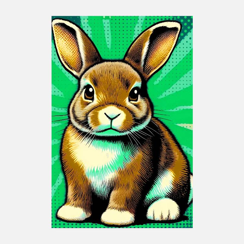 rabbit Poster 8" x 12" (20x30 cm)
