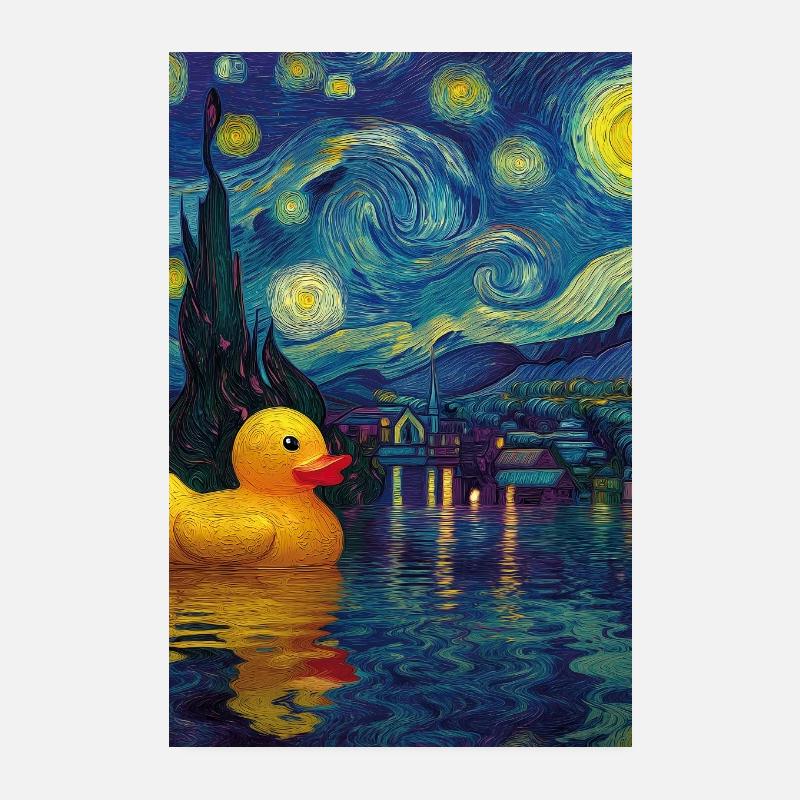 Quietscheentchen Poster 20x30 cm