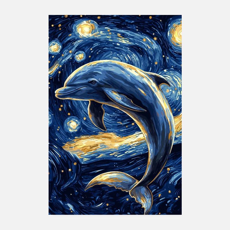 Delfin Style Van Gogh Étoilé Poster 20 x 30 cm
