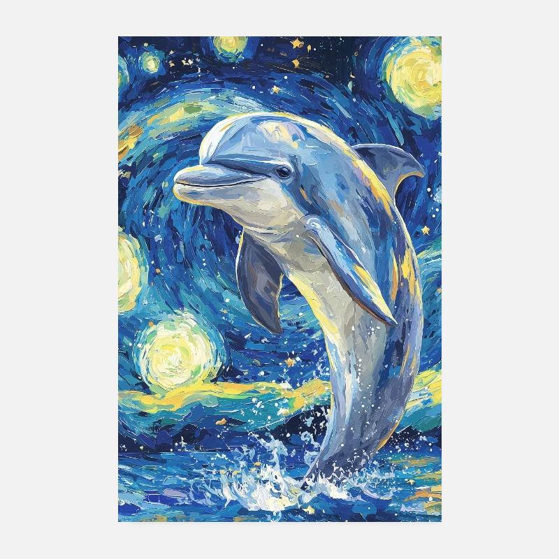 Delfin Style Van Gogh Étoilé Poster 20 x 30 cm