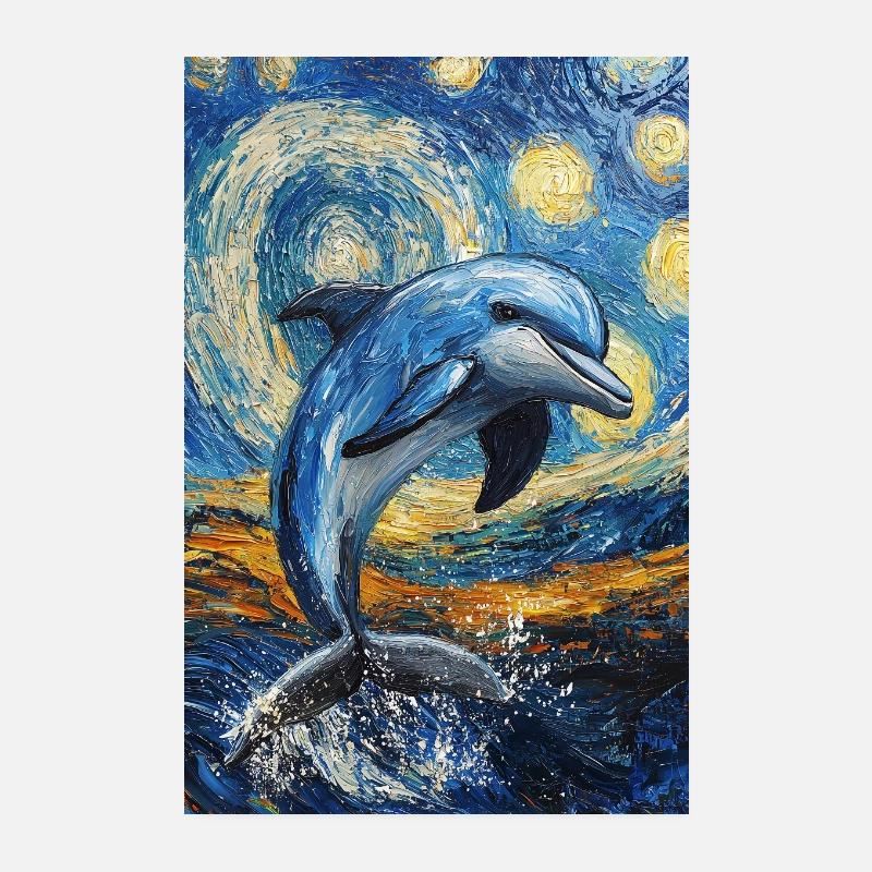 Delfin Style Van Gogh Étoilé Poster 20 x 30 cm