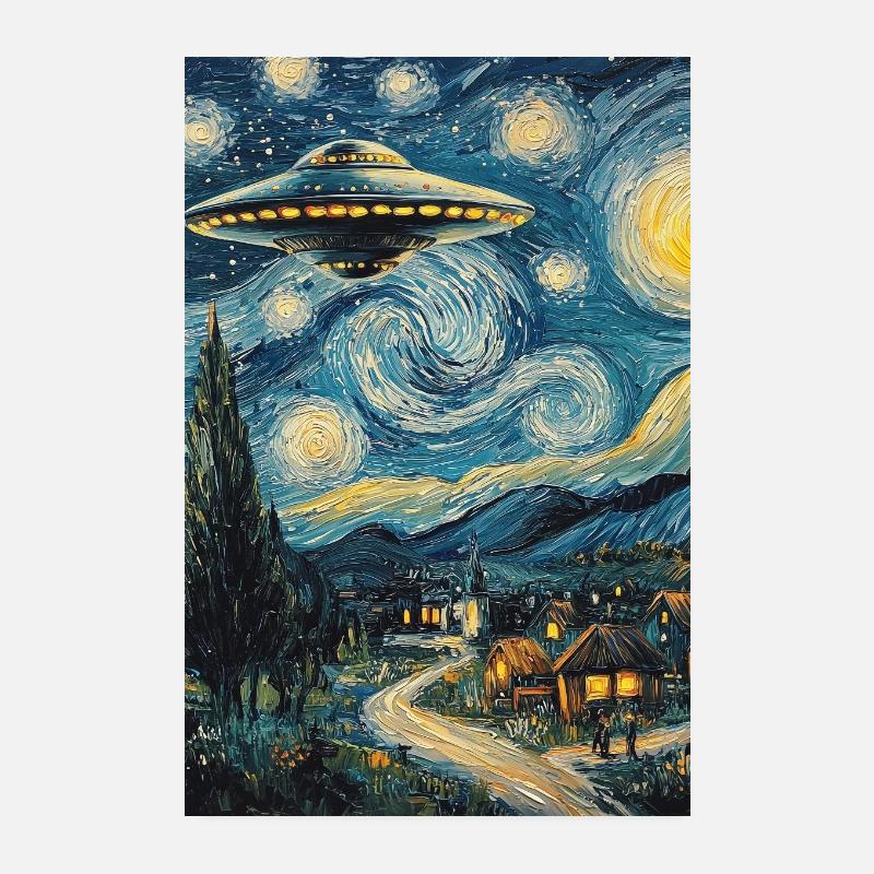 OVNI Alien Alien soucoupe volante Poster 20 x 30 cm