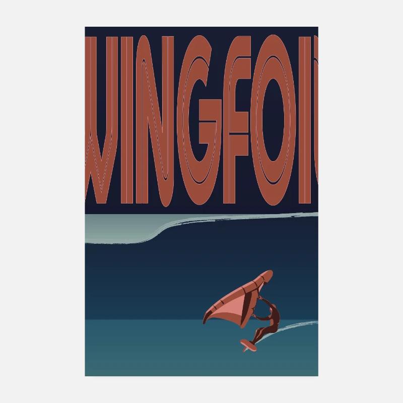 Arbre de wingfoiler - Poster 20 x 30 cm - blanc