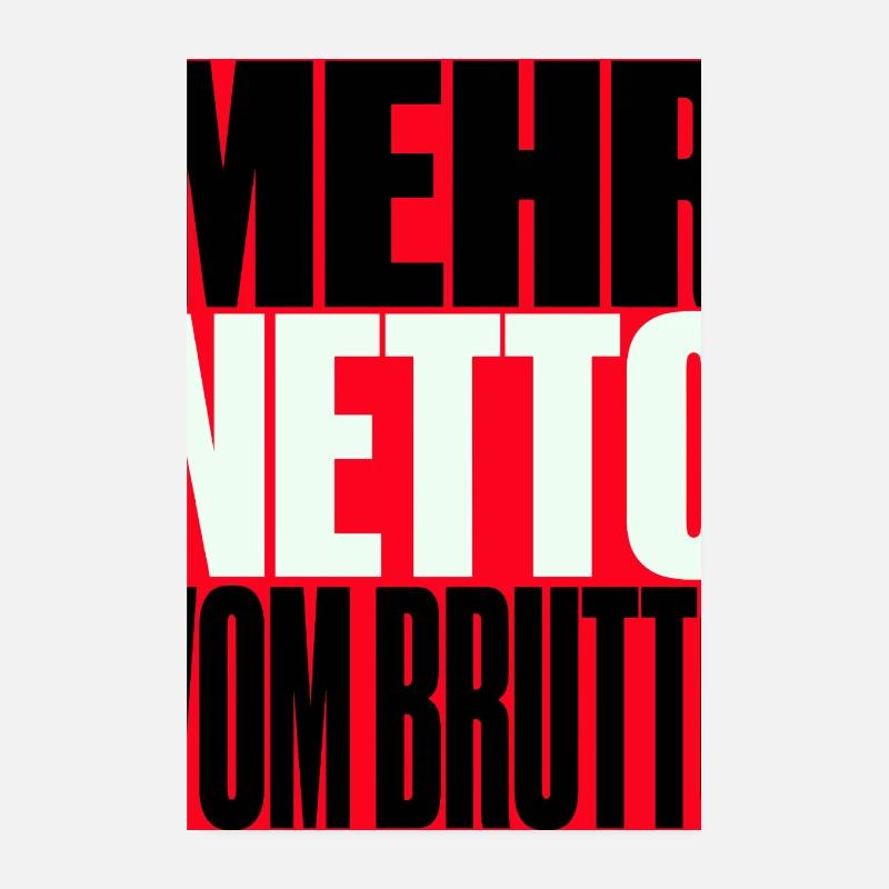 Plus de revenus nets à partir des chiffres bruts Poster 20 x 30 cm