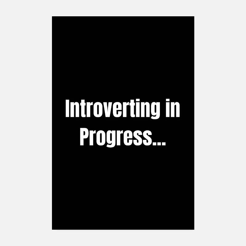 Introvertiert – Ruhemodus EIN - Poster 20x30 cm - Weiß