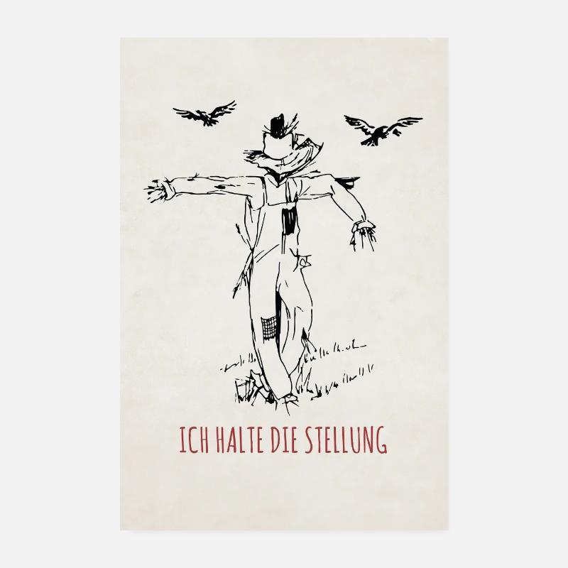 Vogelscheuche Ich halte die Stellung Poster 20x30 cm