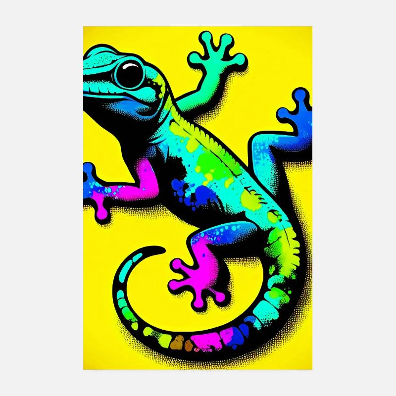 Gecko Poster 20x30 cm