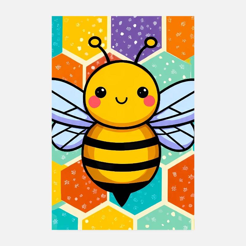 bee Poster 8" x 12" (20x30 cm)