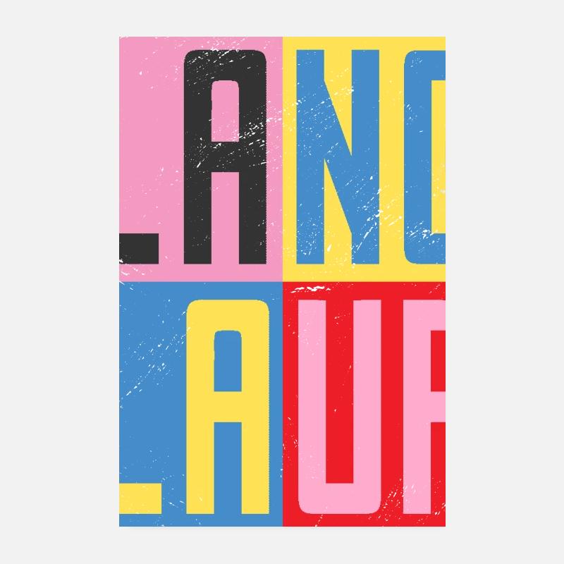 Langlauf Design Poster 20x30 cm