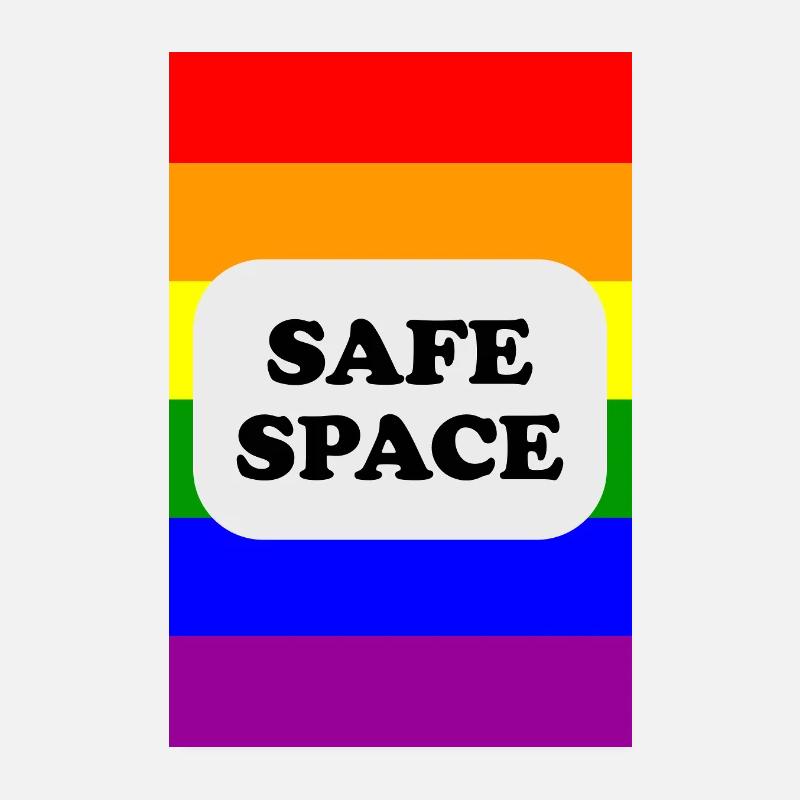 LGBT-Safe-Space-Regenbogenflagge Poster 20x30 cm