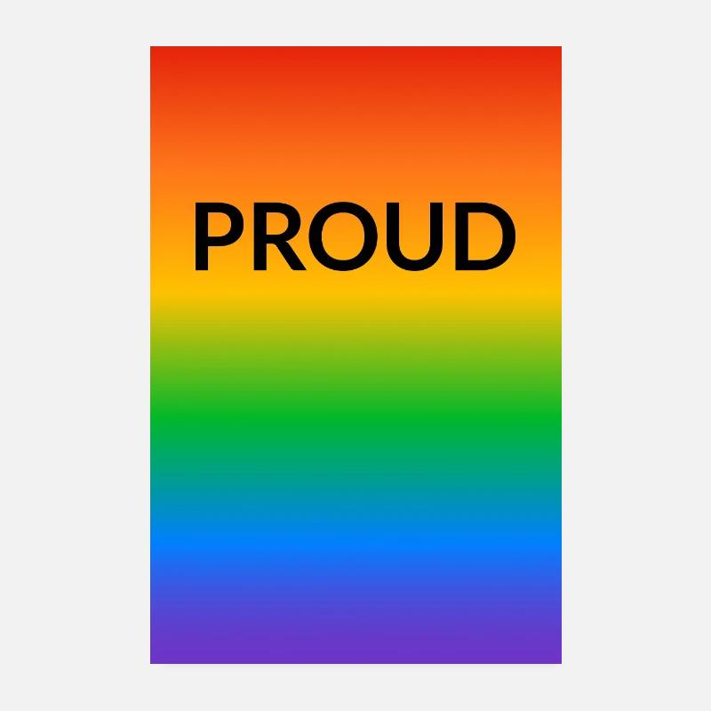 Proud Rainbow LGBT Pride Poster 8" x 12" (20x30 cm)