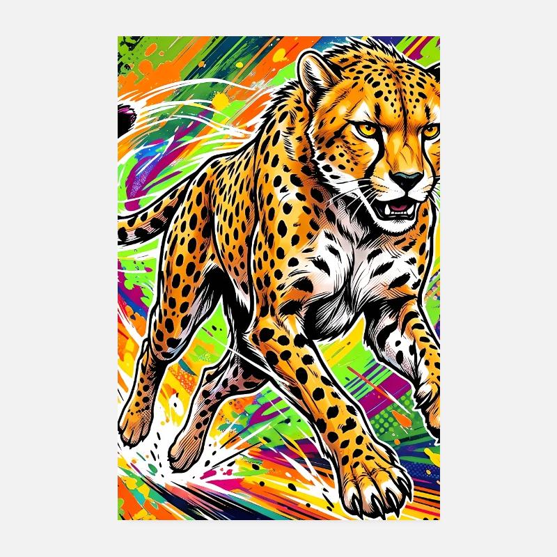 cheetah Poster 8" x 12" (20x30 cm)