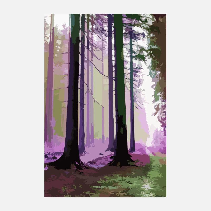 Forêt de nuages hantée Poster 20 x 30 cm