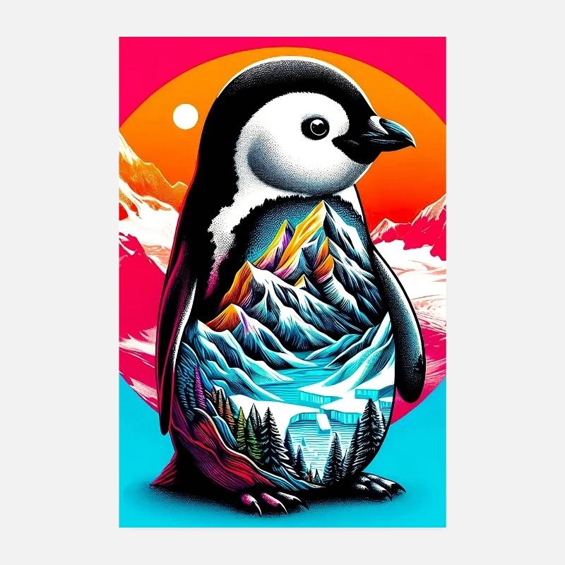 Pinguin Poster 20x30 cm