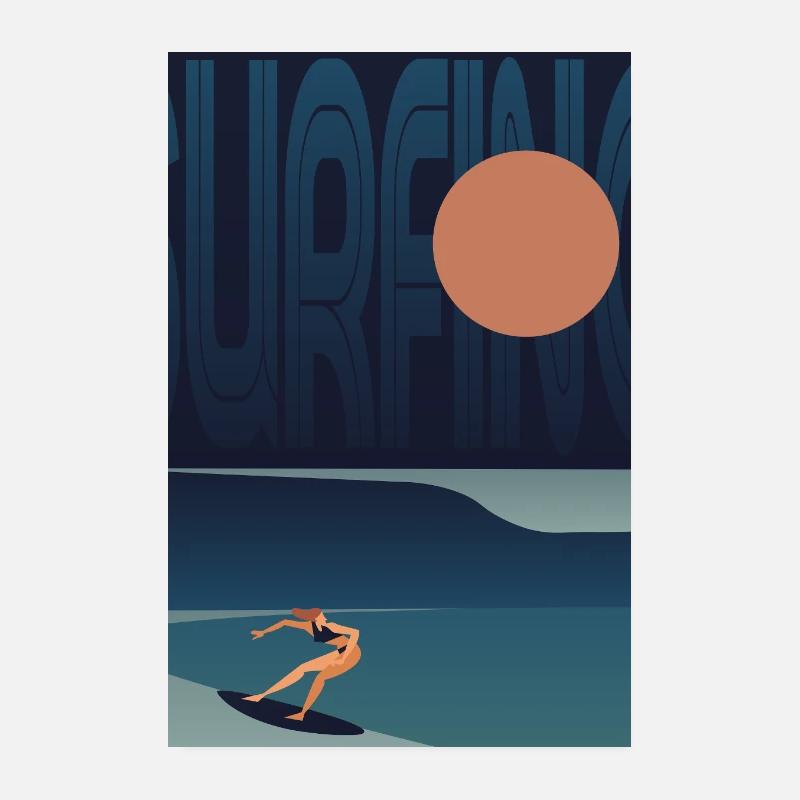 VAGUE SURFER Poster 20 x 30 cm