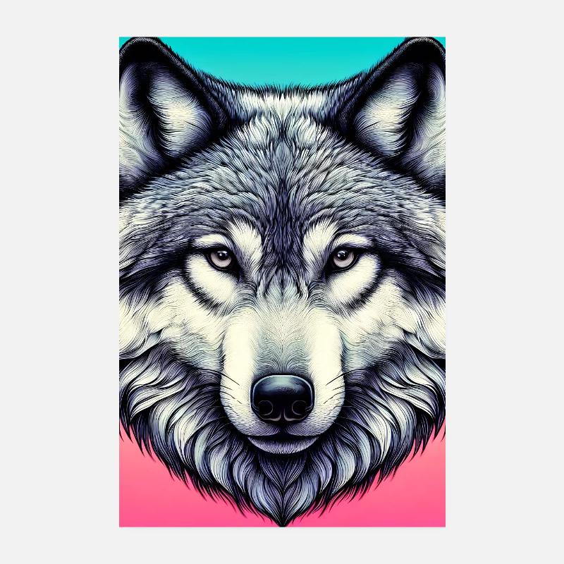 Wolf Poster 8" x 12" (20x30 cm)