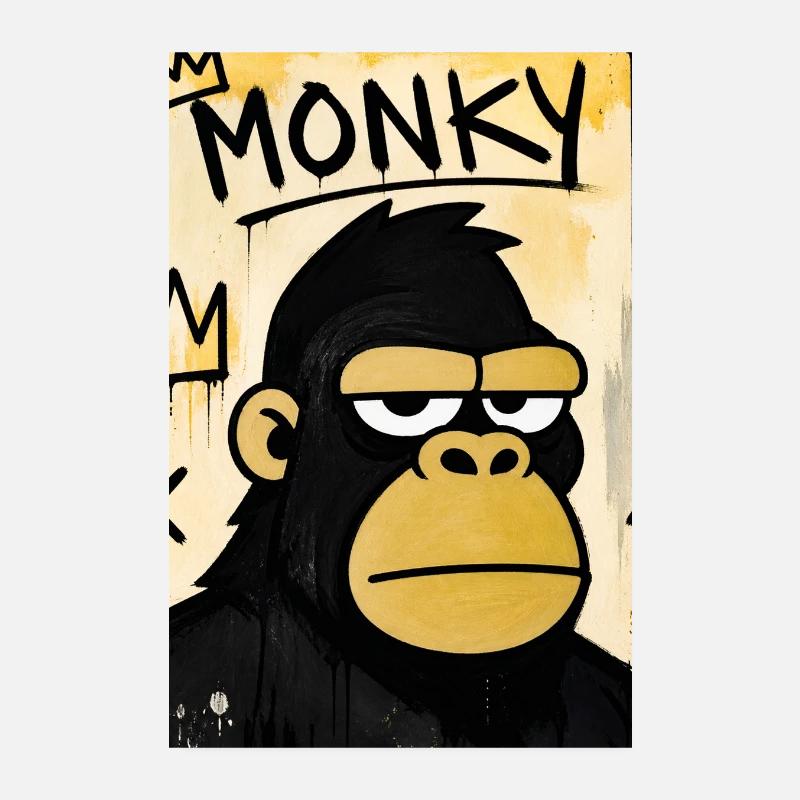 Monky Graffiti Ape Poster 20 x 30 cm