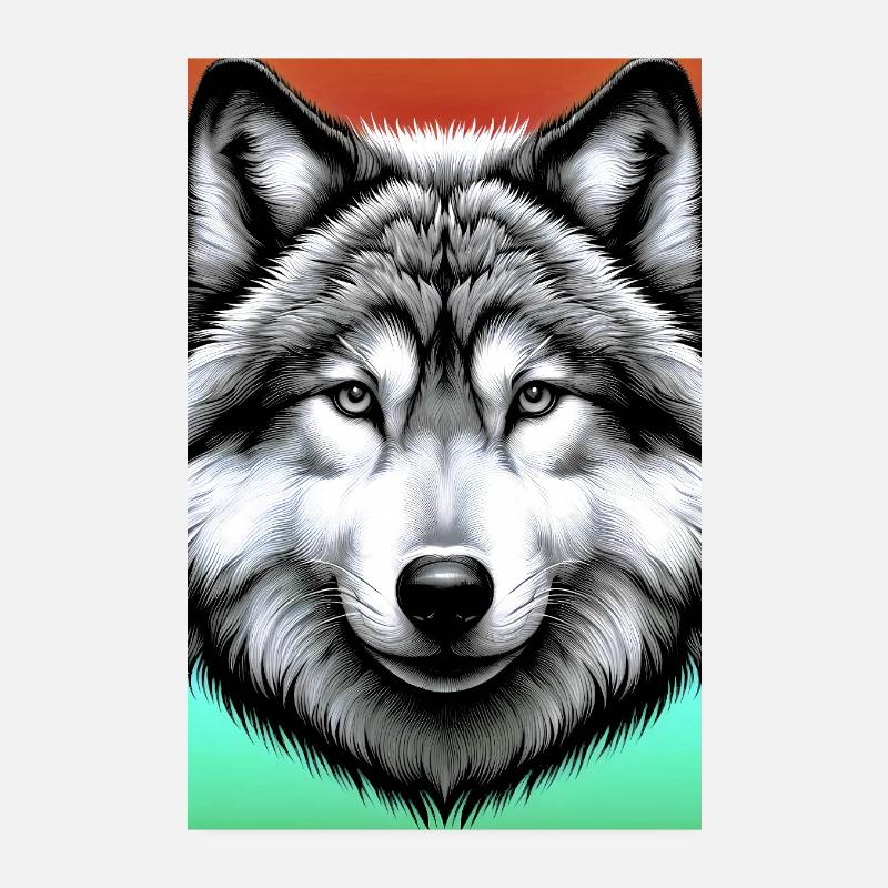 Wolf Poster 8" x 12" (20x30 cm)