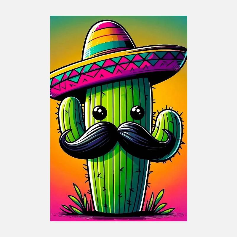 cactus Poster 20 x 30 cm