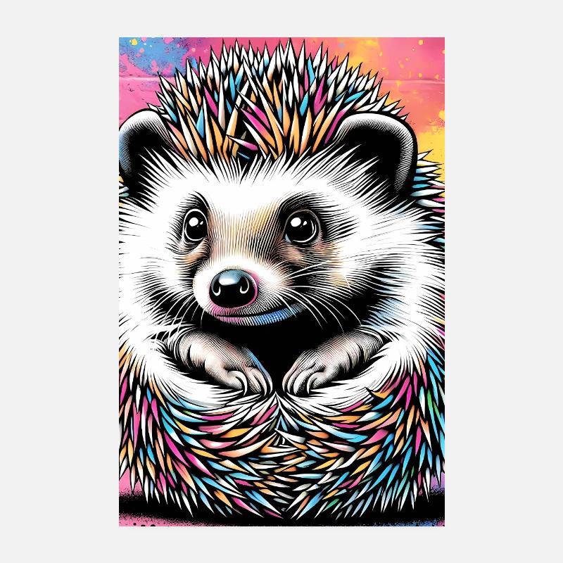 hedgehog Poster 8" x 12" (20x30 cm)