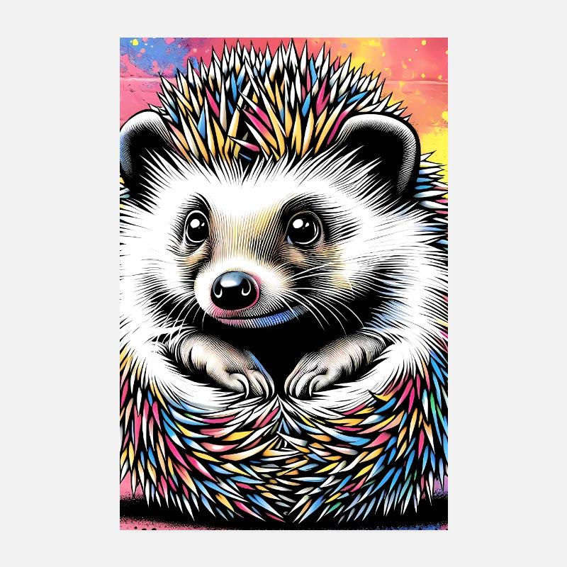 hedgehog Poster 8" x 12" (20x30 cm)