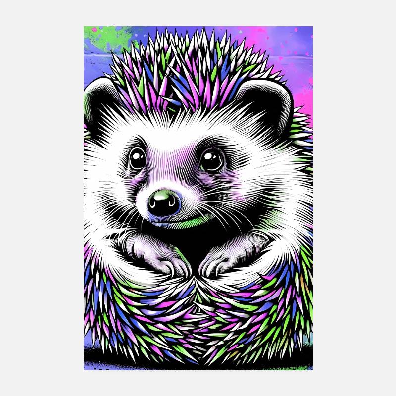 hedgehog Poster 8" x 12" (20x30 cm)