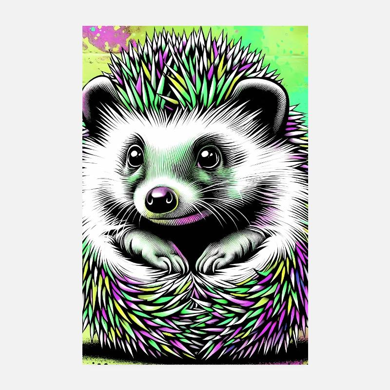 hedgehog Poster 8" x 12" (20x30 cm)