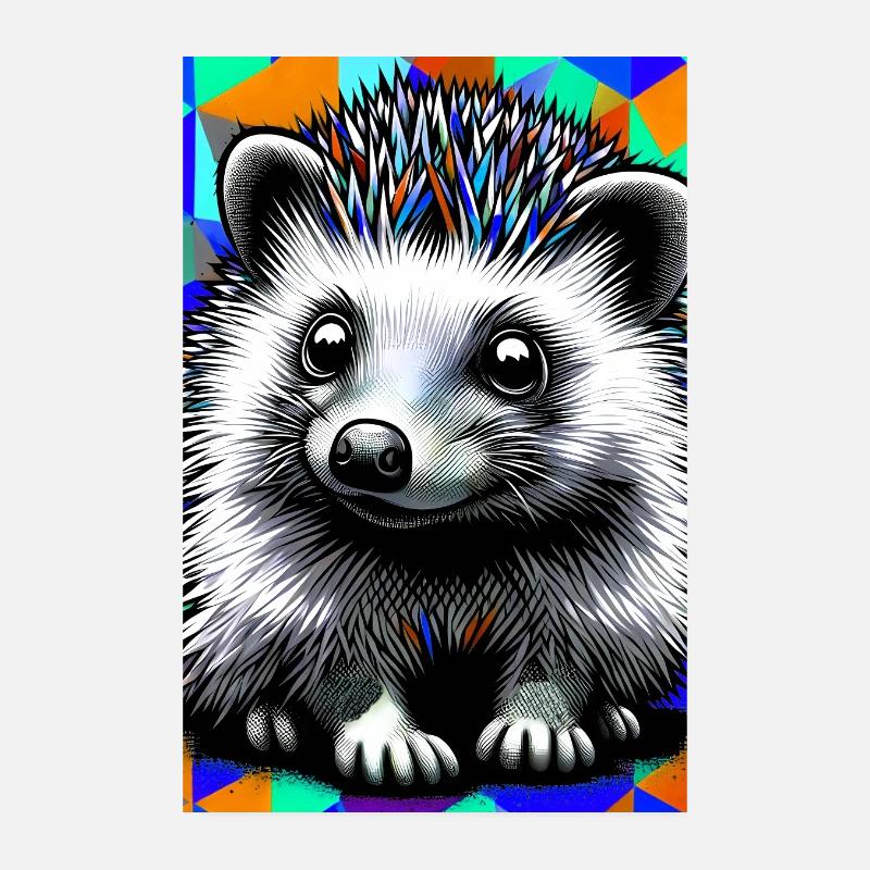 hedgehog Poster 8" x 12" (20x30 cm)
