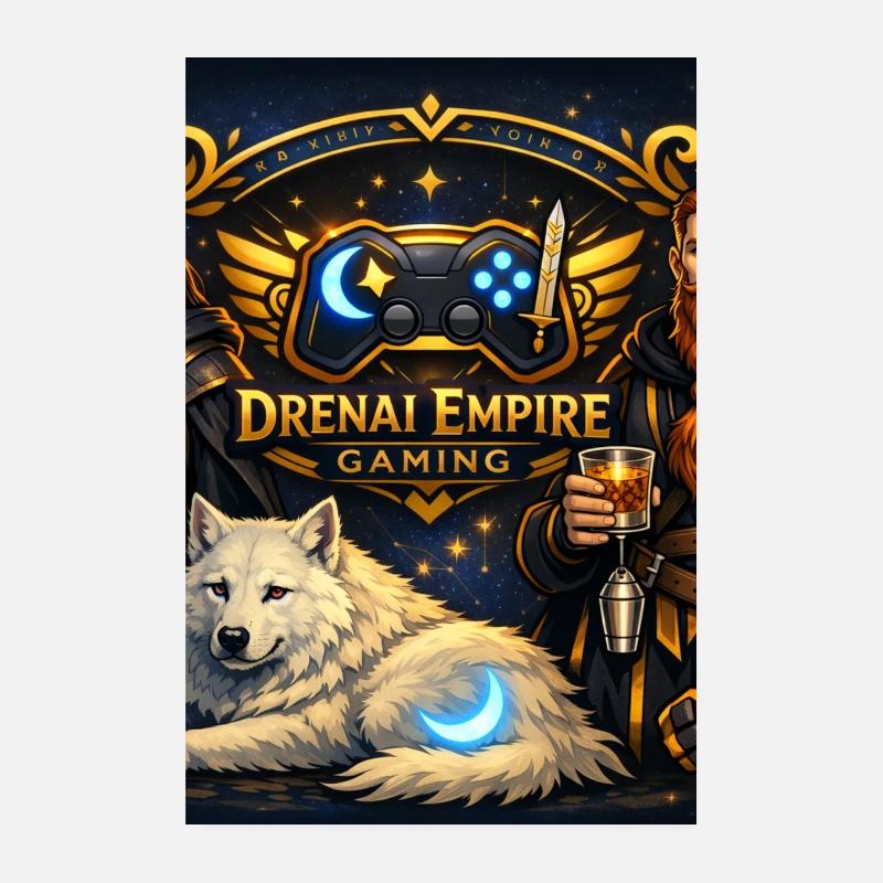 Gaming Banner Tee Poster 8" x 12" (20x30 cm)