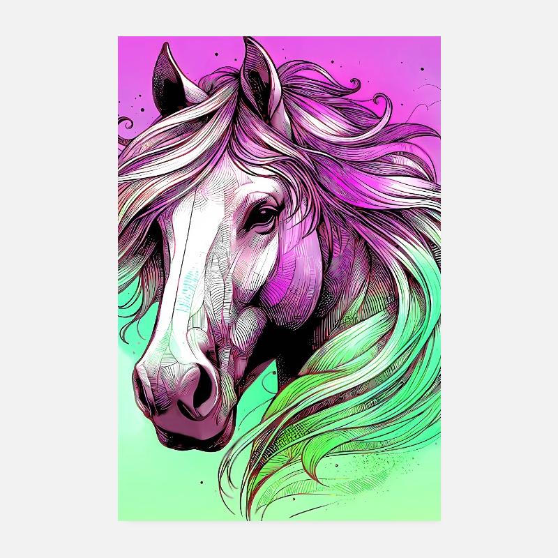 Pferd Poster 20x30 cm