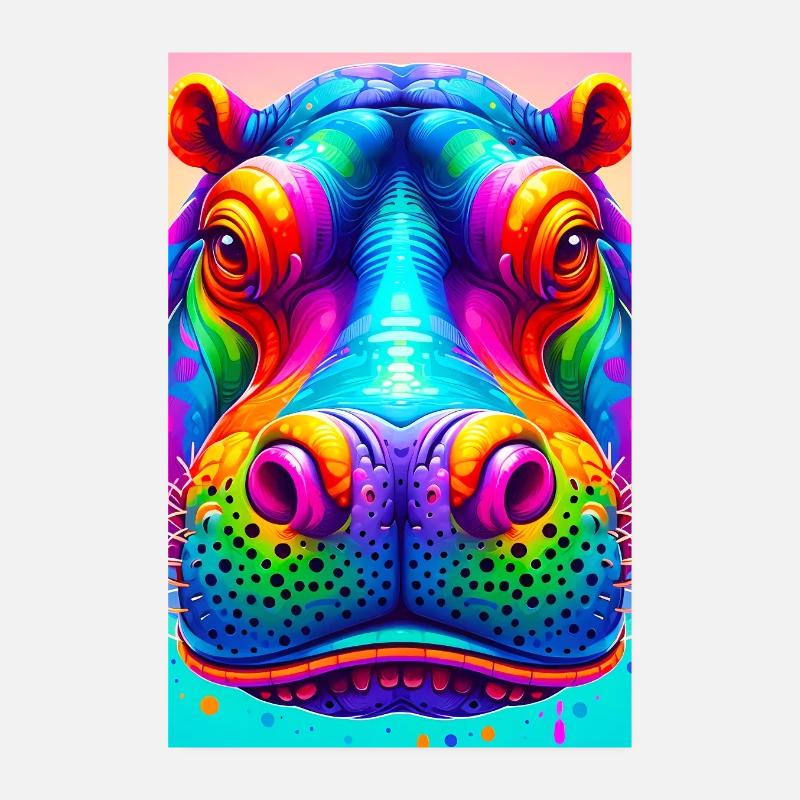 hippopotame Poster 20 x 30 cm